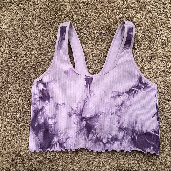 Spiritual Gangster Cropped Tank in Amethyst - Picture 1 of 4